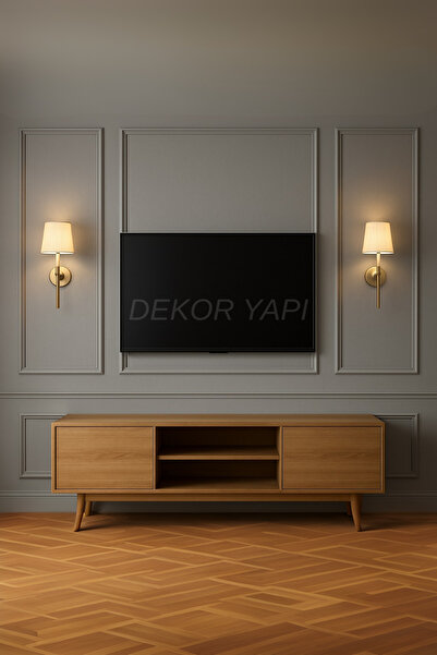 ELF DEKOR Boyanabilir Dekoratif Hazır Kesimli 4cm Duvar Çıtası Kolay Kurulum