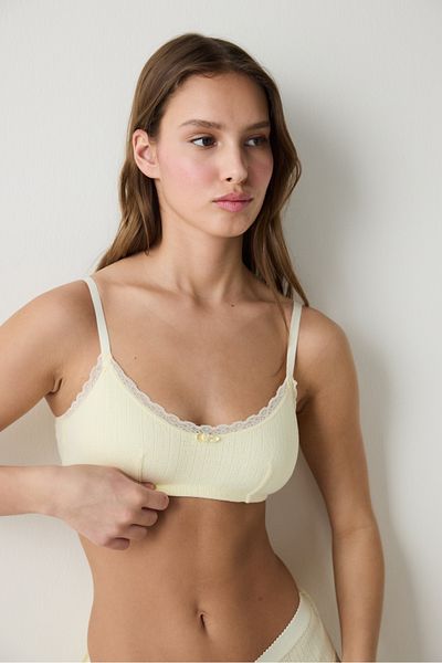 Penti Pointelle Mini Light Yellow Bra