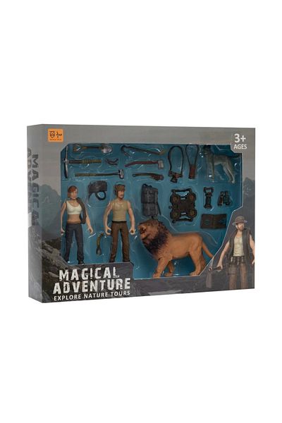 LiderGlobal Women's and Men's Figured Lion and Accessory Play Set