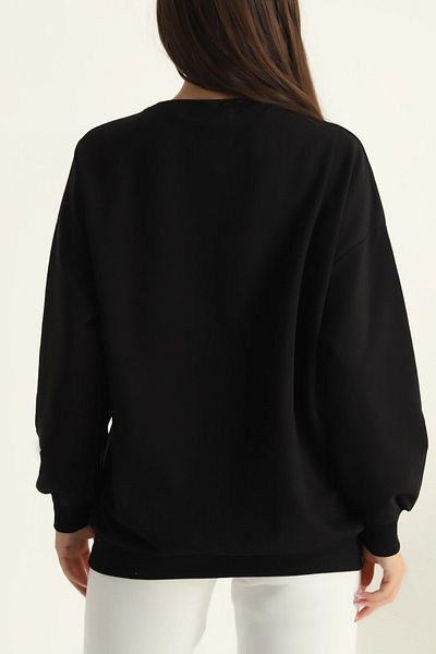 TOFİSA Hanorac oversize pentru damă, negru - 26567