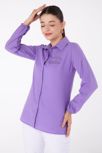 TOFİSA Cămașă Imprimată Liliac - 13342