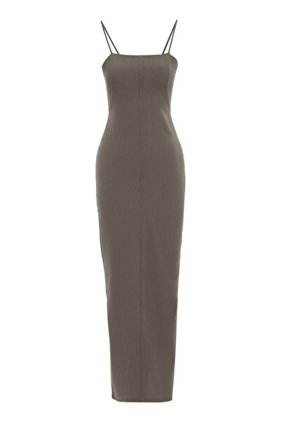 Keikei Haki dokuma kolsuz orta boy elbise