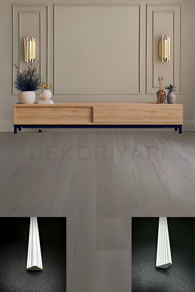 DİECOR Boyanabilir Dekoratif Hazır Kesimli Duvar Çıtası TV Ünitesi Kolay kurulum