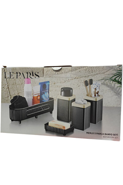 LE PARİS 3386 My Bathroom Gri Banyo Seti 5 Parça