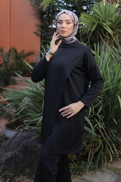 TOFİSA Sports Tunic Παντελόνι Διπλό Σετ Μαύρο - 13154