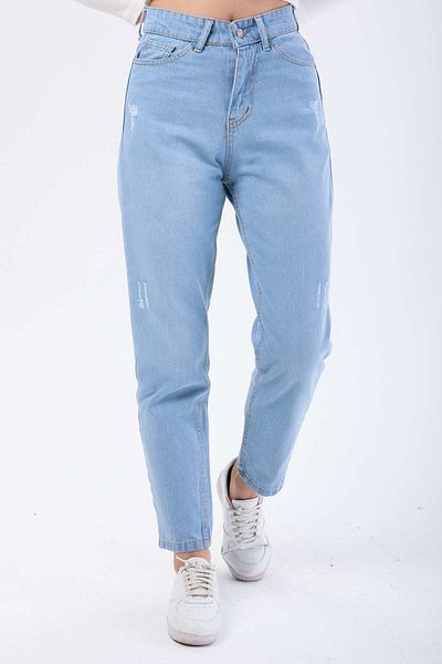 TOFİSA High Waist Mom Jeans Ice Blue - 23668