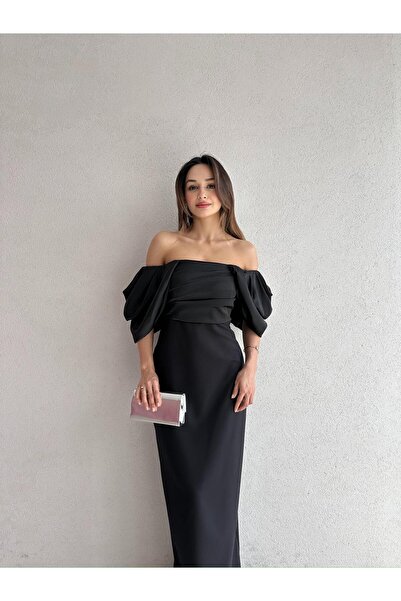 Mooi Butik Barucci̇ Maxi Dress 7005 - Black