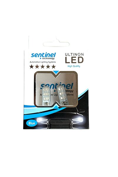 Universal SENTİTEL 12 V 12 LED T10 MAVİ SİLİKONLU