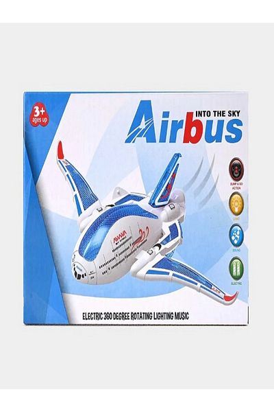 rexa Light & Sound Toy Airbus – Musical Airplane with Flashing Lights