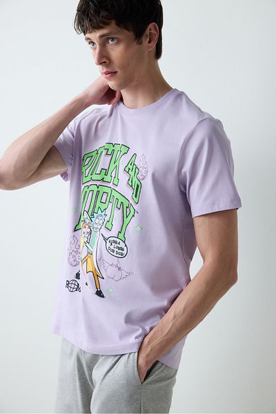 Penti Σετ πιτζάμες Rick and Morty με πολύχρωμα σορτς
