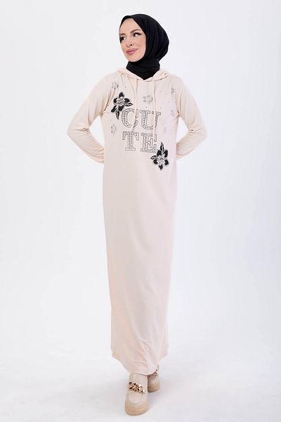 TOFİSA Dress Beige - 13099