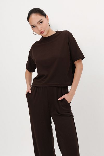 Addax Crew Neck Short Sleeve Top-Top Suit Tkm13913