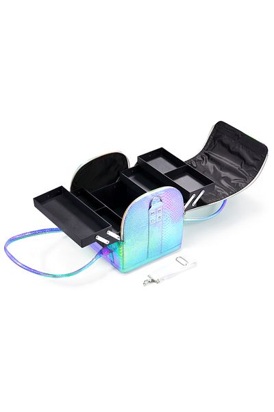 Cupio Holo Green shoulder cosmetic bag