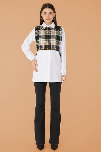 TOFİSA Cămașă Pulover Set dublu Pudră - 13347