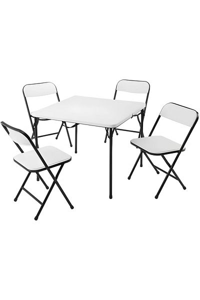 Cady One A multi-use table and chairs set of 5, suitable for indoor and outdoor use