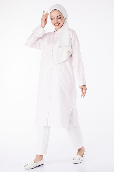 TOFİSA Striped Tunic Pink - 25495