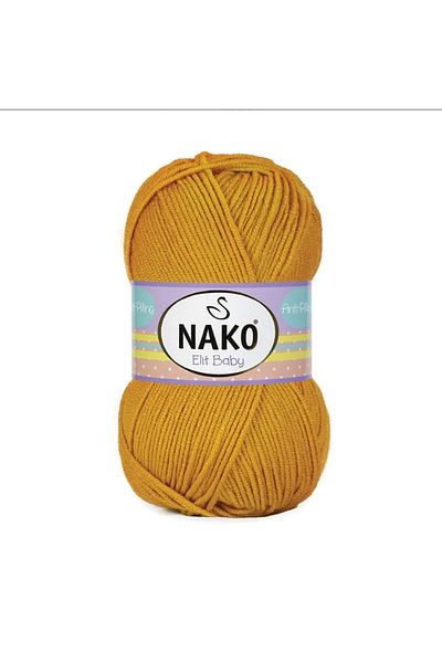 NAKO Elit Baby Anti-pilling Νήματα πλεξίματος χειρός 100 gr Χρώμα 1636 Μουσταρδί Κίτρινο