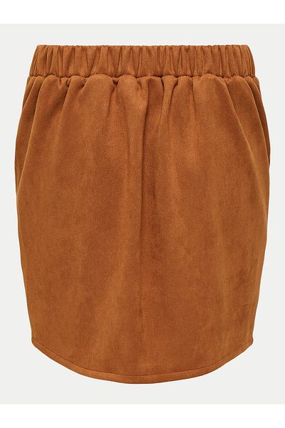 JDY Women's Faux Leather Skirt 15347600 Brown