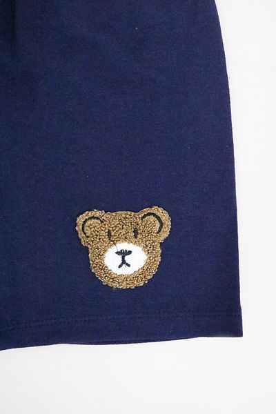 e-çocuk Boy's Striped Teddy Bear Shorts Suit - 1104