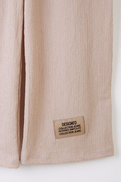TOFİSA Pantaloni de pijama pentru fete bej - Detaliu Crest - 25488