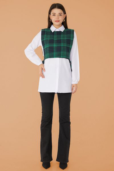 TOFİSA Shirt Sweater Double Suit Black - 13347