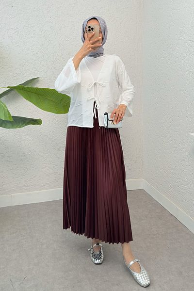 Salih Çelebi Rope Laced Tasseled Kimono 2315 - White