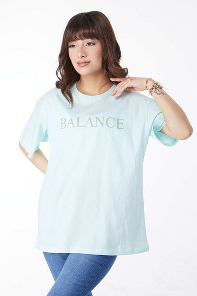 TOFİSA Printed T-Shirt Mint - 25174