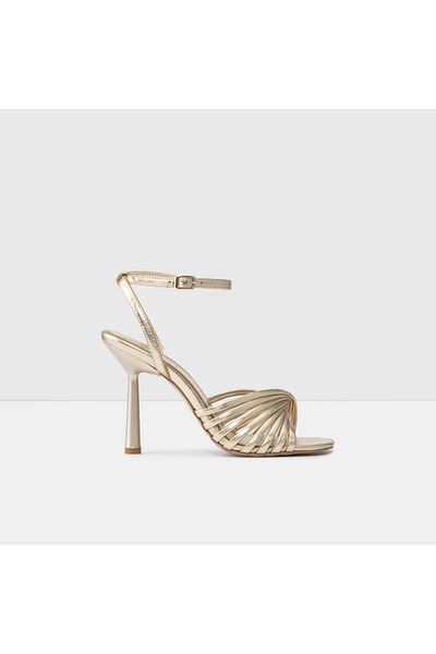 Aldo Lille-tr - Rochie de seară pentru damă aurie Sandale cu toc