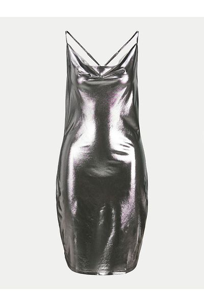 JJXX Rochie de cocktail pentru femei 12266218 argintie