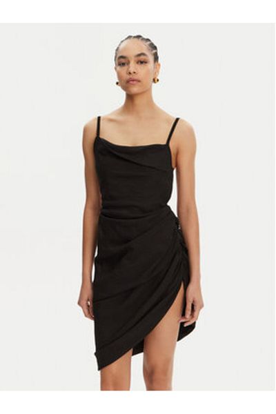 JACQUEMUS Rochie cocktail neagră pentru femei JACQUEMUS-22E243DR1061020 990 NEGRU