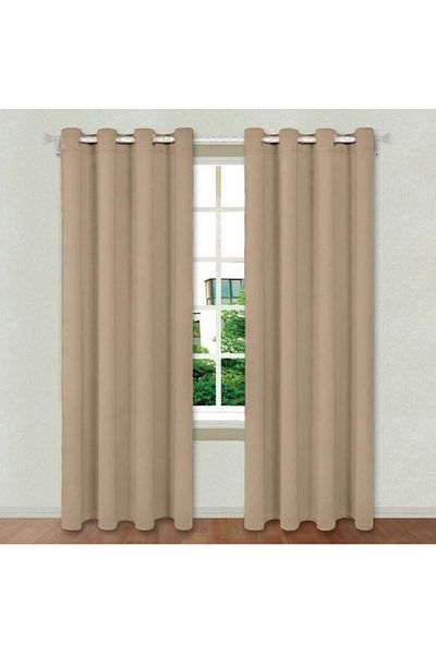 bebelyno Perdea decorativă taupe cu inele 140x260cm
