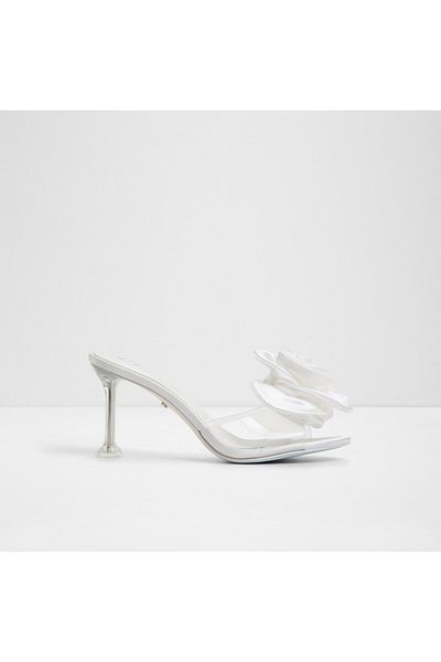 Aldo Cinderellamule - Women's Faux Leather White Heeled Slippers