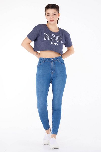 TOFİSA High Waist Skinny Jeans Blue - 25180