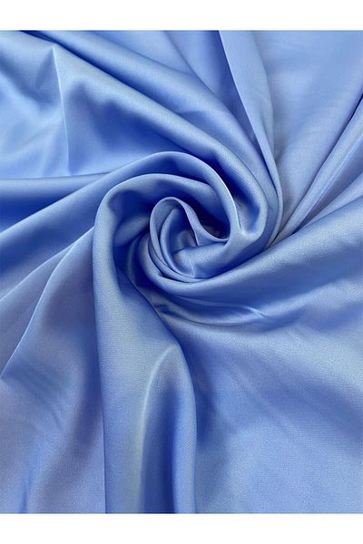 Yiğit Kumaş Thin Soft Satin Fabric Blue Color