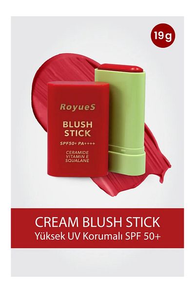 Royues High Pigmentation Cream Stick – Moisturizing, Long-Lasting Soft Blush for Radiant Glow