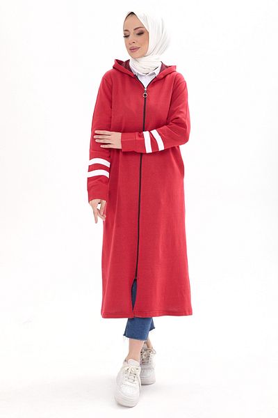 TOFİSA Garnished Ferace Red - 3521