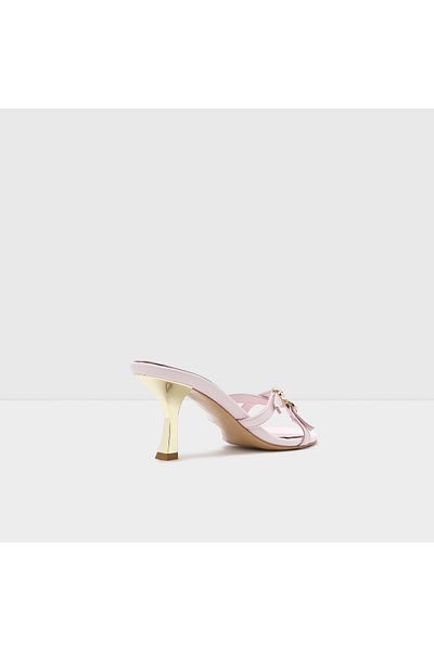 Aldo Leyna-Tr - Genuine Leather Pink Women's Heeled Slippers