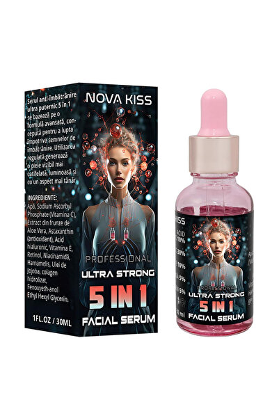 NOVA KISS Επαγγελματικός ορός προσώπου NOVA KISS® 5 σε 1, εξαιρετικά ισχυρός,...