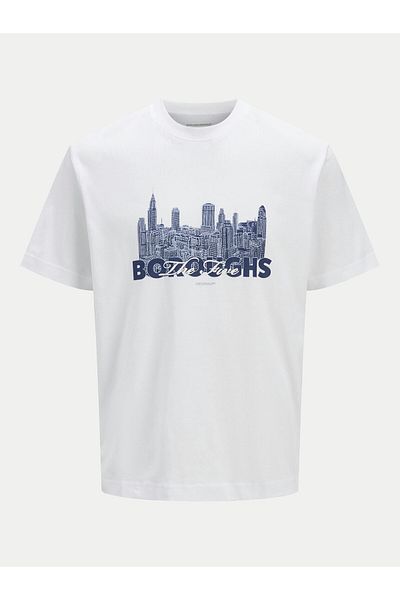 Jack & Jones Tricou bărbătesc Jack Jones 12272981 Alb