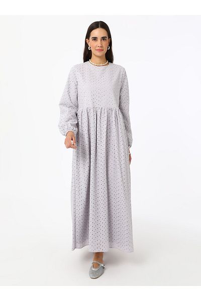 Refka Rochie Hijab Brode - Liliac - Refka
