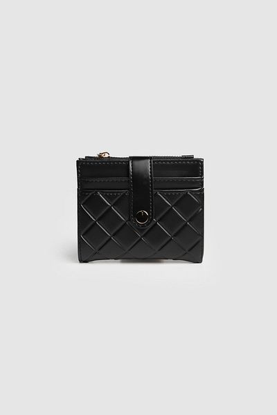 La La'Graccio Paris La'Graccio Paris Women's Kace Quilted Patterned Handy Wallet Black