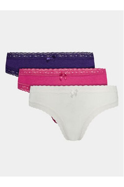 Hunkemöller hunkemoller Women's Set of 3 pairs of Brazilian briefs 202827 Pink