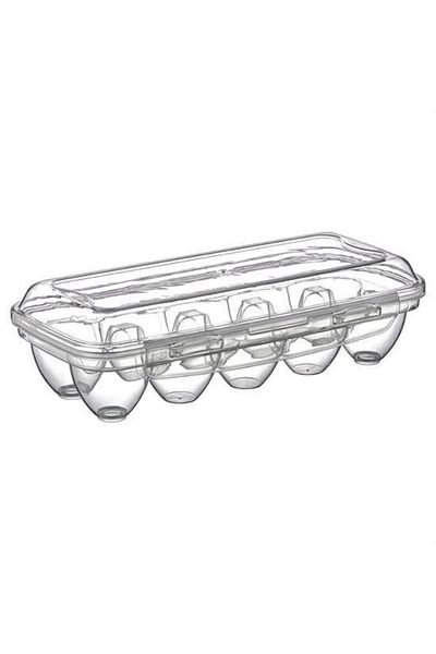 storeks 10 Compartments Egg Cup Storage Box with Lockable Lid YU110
