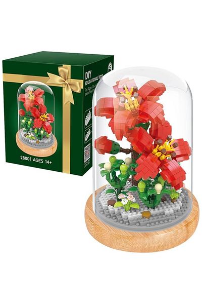 OBRO DIY building block set for adults, cryogenic flower bouquet, 565 pieces