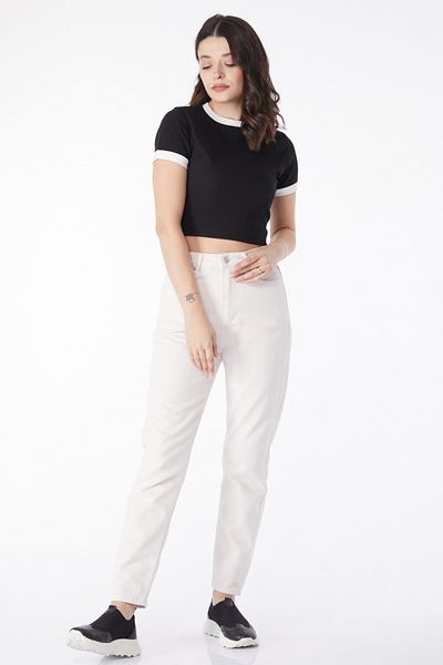 TOFİSA Mam Jeans Jeans Παντελόνι Κρέμα - 50004
