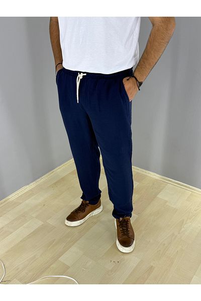MARESHAL Muslin Trousers (Navy Blue)