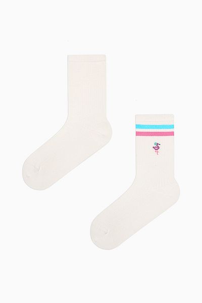 Penti 2 Paar nahtlose Zehensocken aus Baumwolle mit Flamingo-Muster