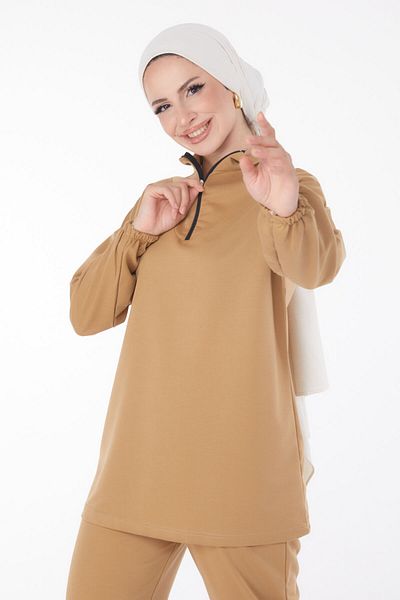 TOFİSA Tunic Trousers Biscuit - 13074