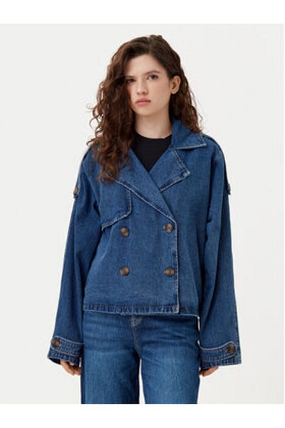 JJXX Jachetă din denim pentru femei 12269054 albastră
