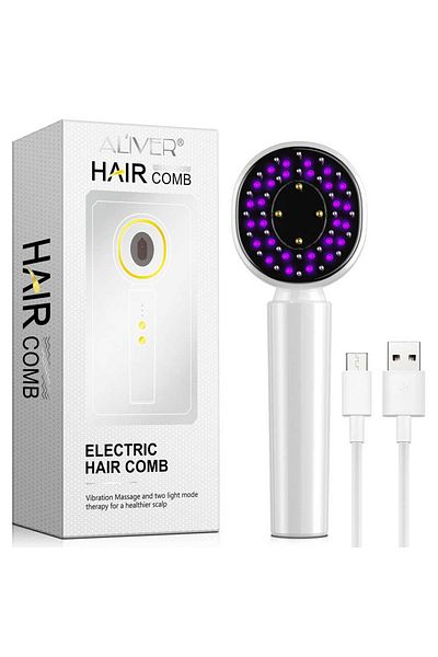 NOVA KISS Perie electrică premium pentru stimularea creșterii părului, terapie cu lumină, difuzor de uleiuri esențiale, NOVA KISS®